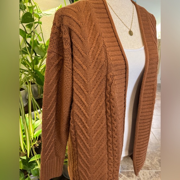 Pink Rose Women's Brown Cardigan - Picture 2 of 6